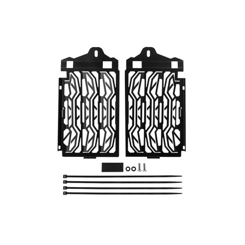 Protección de radiador de acero inoxidable negra Touratech para BMW R1250GS + Adventure