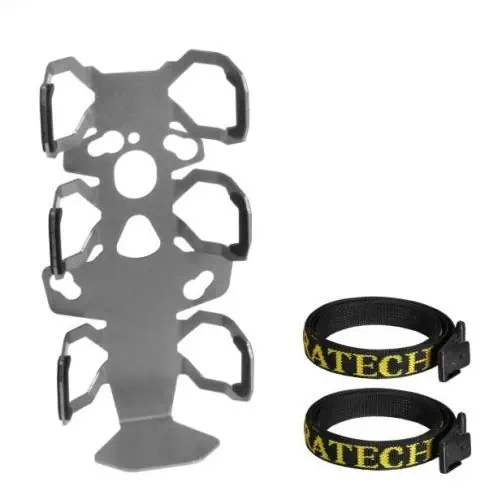 Supporto accessori Touratech ZEGA Pro/ZEGA Mundo con protezione per cinghia: supporto per bottiglia semplice Supporto accessori Touratech ZEGA Pro/ZEGA Mundo con protezione per cinghia: supporto per bottiglia semplice