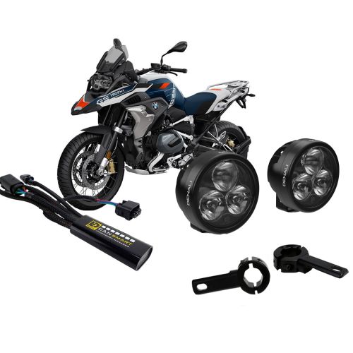 LED-Zusatzscheinwerferset DENALI D3 für BMW R1250GS/Adventure/RT/R/RS, R1200GS/Adventure/RT/R/RS (LC) (Sturzbügelmontage)