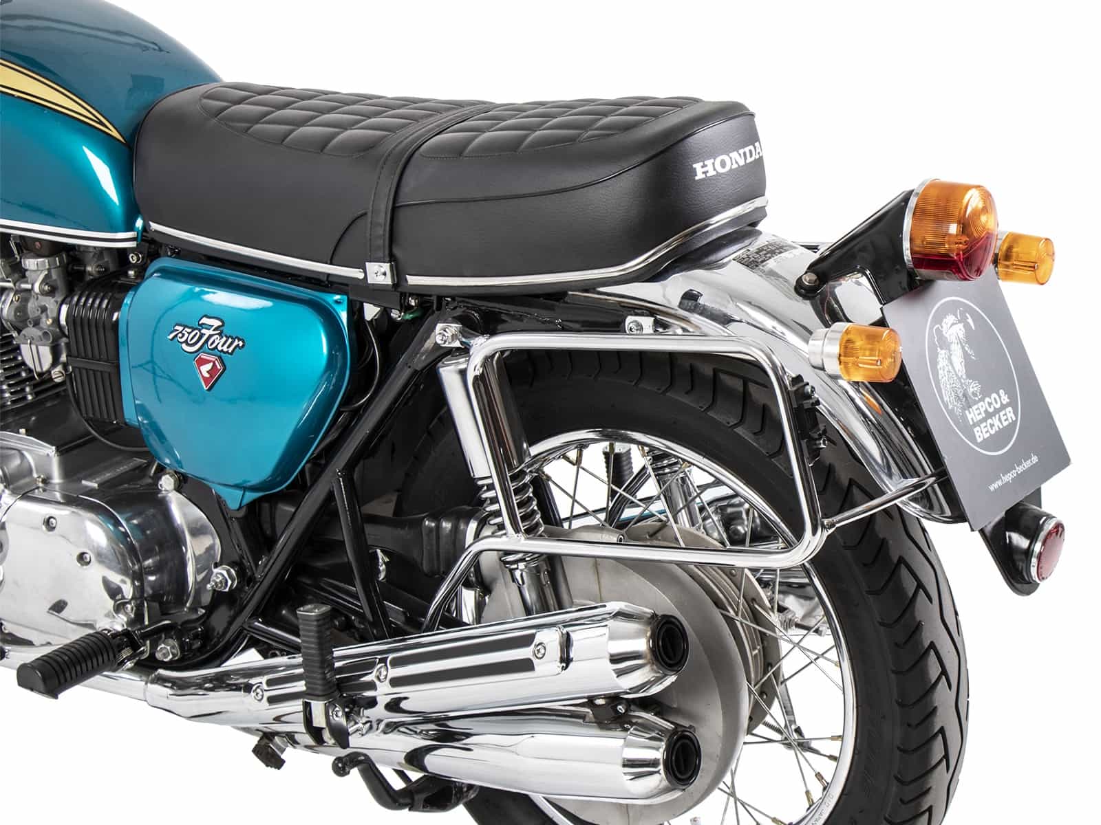 Seitenkofferträger festverschraubt chrom für Honda CB 750 Four K0-K6 (1970-1976)