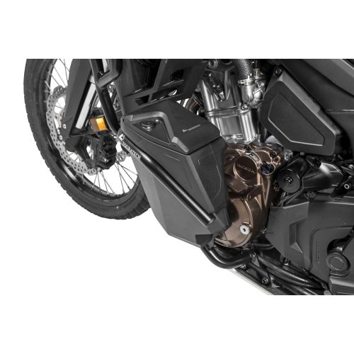 Boîte à outils avec protection de moteur DCT en acier inoxydable noir pour Honda CRF1100L Africa Twin