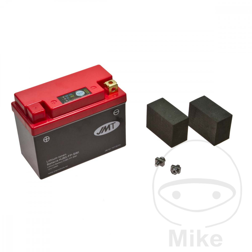 1000_7070003 Batterie de moto HJB5-FP JMT Lithium-Ion avec indicateur étanche
