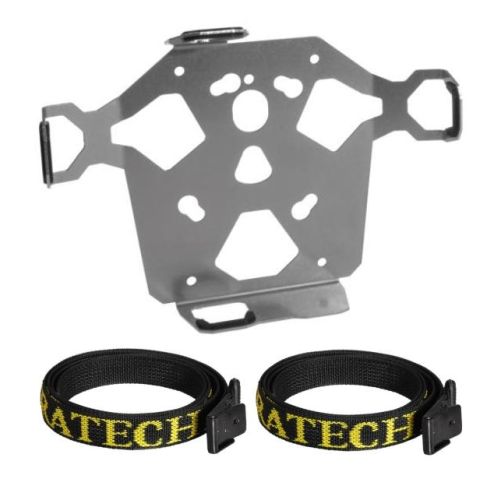 Soporte de accesorios Touratech ZEGA Pro/ZEGA Mundo con protección de correa: soporte para bidón de 3 litros - gasolina