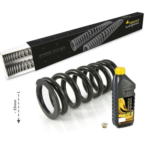 Touratech Reducción de altura de 25 mm para Honda CRF1000L Africa Twin (2015-2017) Resortes de reemplazo