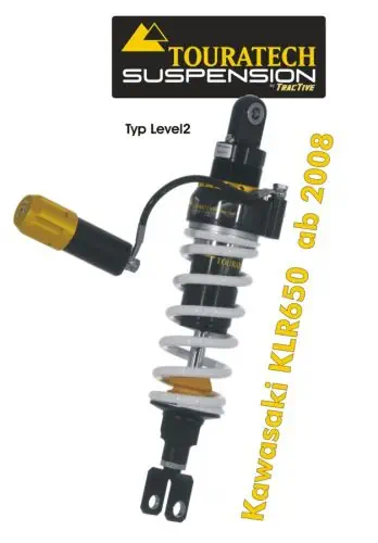 Ammortizzatore di sospensione Touratech per Kawasaki KLR650 dal 2008 Tipo Level2 / ExploreHP