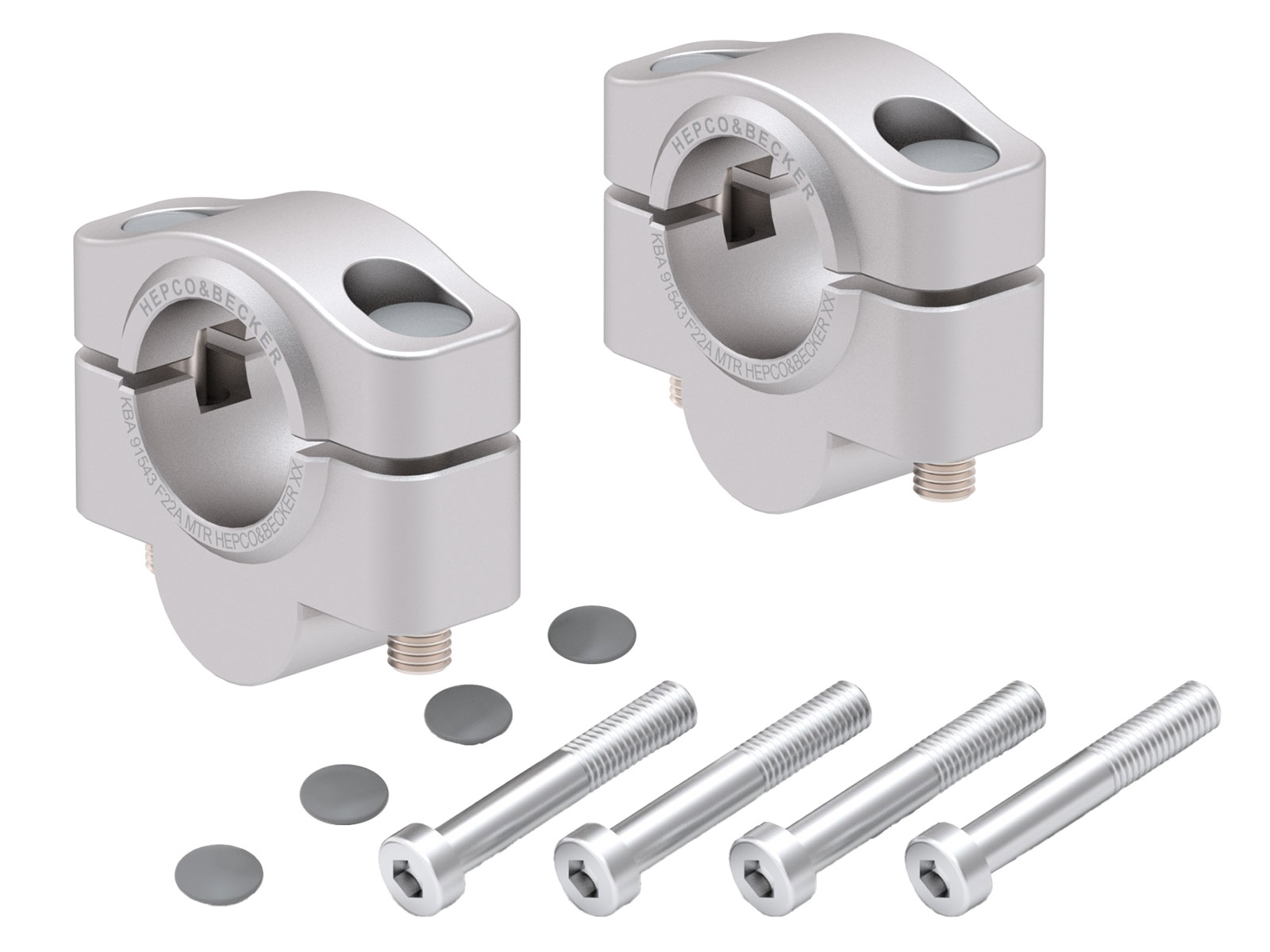 Lenkererhöhung für Fantic Caballero 125 (2018-), 20mm hoch - Silber
