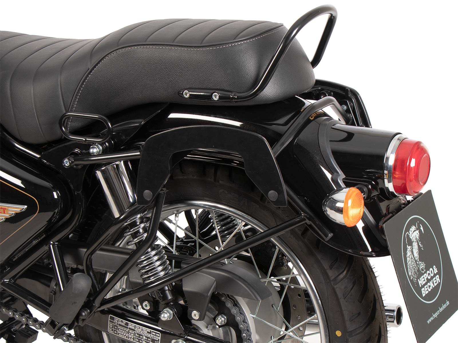 C-Bow Seitenträger schwarz für Royal Enfield Bullet 350 (2024-)