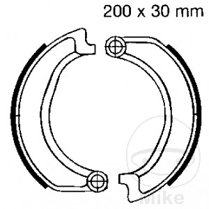 Scarpe dei freni senza molla EBC per BMW R 50 /5 60 /5 /6 75 /5