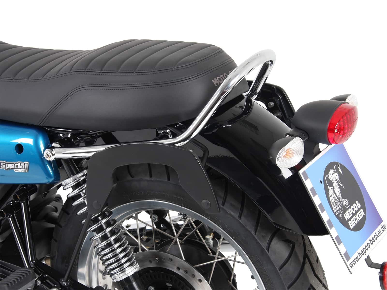 C-Bow Seitenträger schwarz für Moto Guzzi V7 III (Stone, Special, Anniversario) (2017-2020)