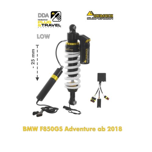 Amortisseur de suspension Touratech abaissement -25mm pour BMW F850GS Adventure à partir de 2018 DDA / Plug & Trav