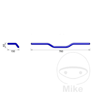 Lenker Alu schwarz 22mm LSL Superbike A01
