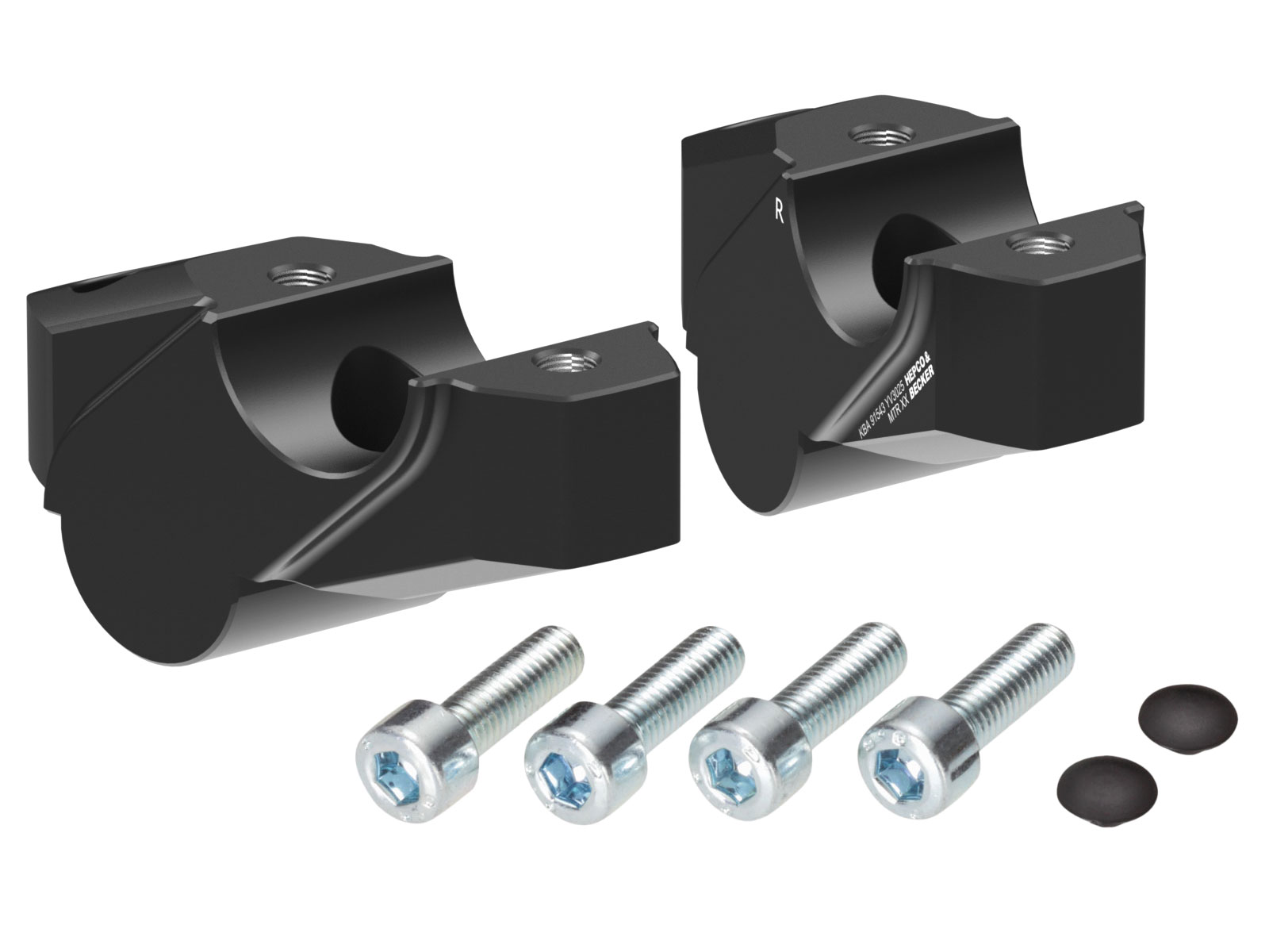 Lenkererhöhung mit Versatz 30 mm hoch, 25 mm zurück, schwarz für Yamaha MT-10 (2022-2024)