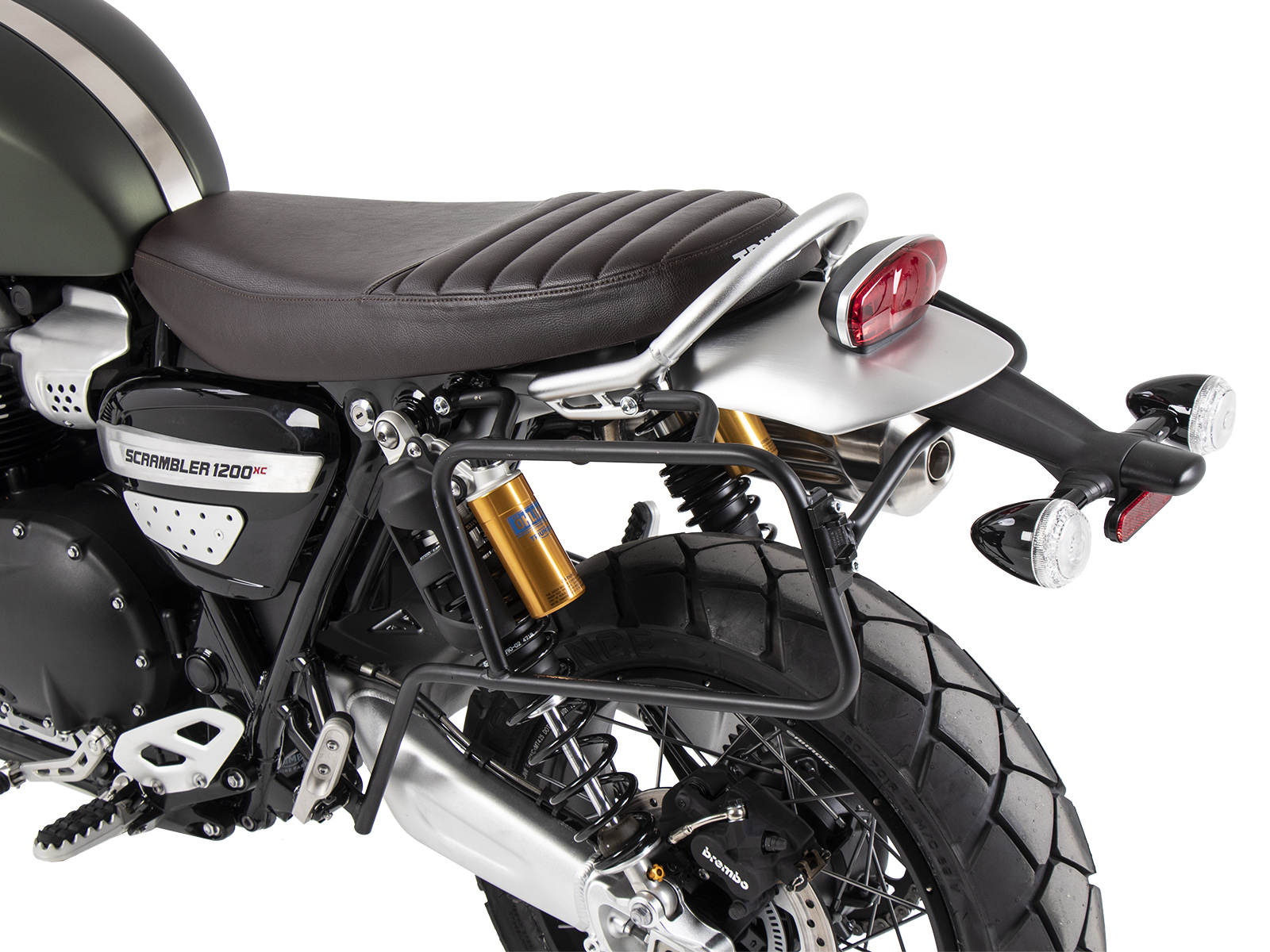 Seitenkofferträger festverschraubt einseitig links schwarz für Triumph Scrambler 1200 XE (2024-)