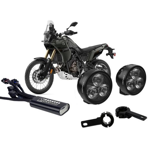 LED-Zusatzscheinwerferset DENALI D3 für Yamaha Ténéré 700 (2019-2024)/ Rally (2024-)/ World Raid (2022-2024) (Sturzbügelmontage)