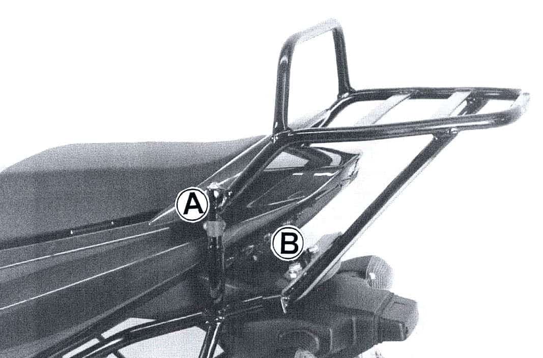 Rohrgepäckbrücke Topcaseträger schwarz für Suzuki SV 650/S (2003-2006)