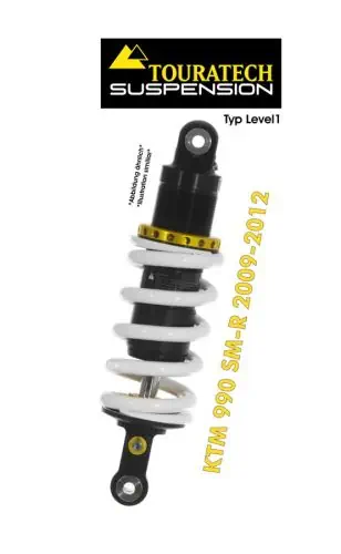 Amortisseur de suspension Touratech pour KTM 990 SM-R (2009-2012) Type Level1 Amortisseur de suspension Touratech pour KTM 990 SM-R (2009-2012) Type Level1
