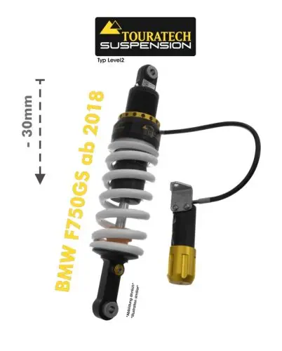 Touratech Suspension Lowering -30mm for BMW F750GS from 2018 Type Level2