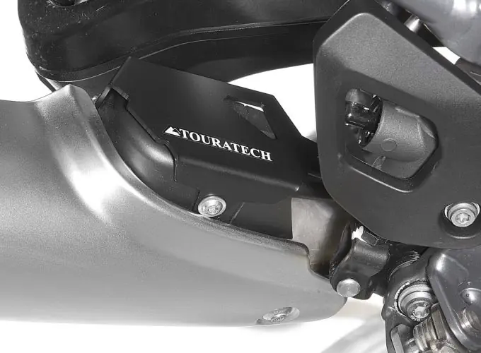 Touratech Protección de la válvula de escape negra BMW R1250GS + Adventure R1200GS LC + Adventure LC