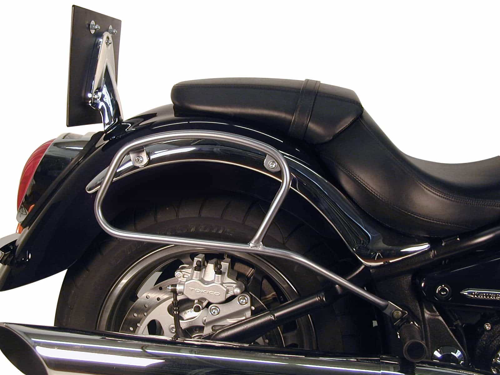 Rohr-Ledertaschenhalter chrom für Kawasaki VN 2000 (2004-2010)